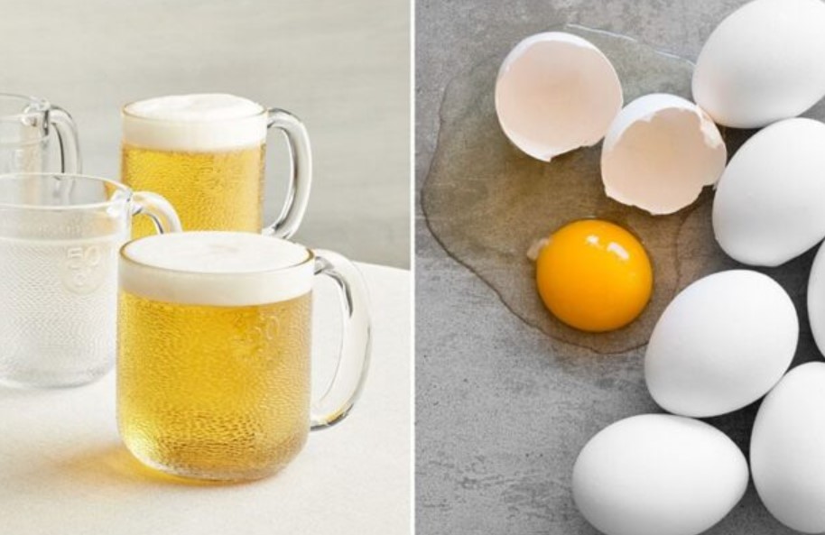 Cách ủ tóc bằng bia và trứng gà
